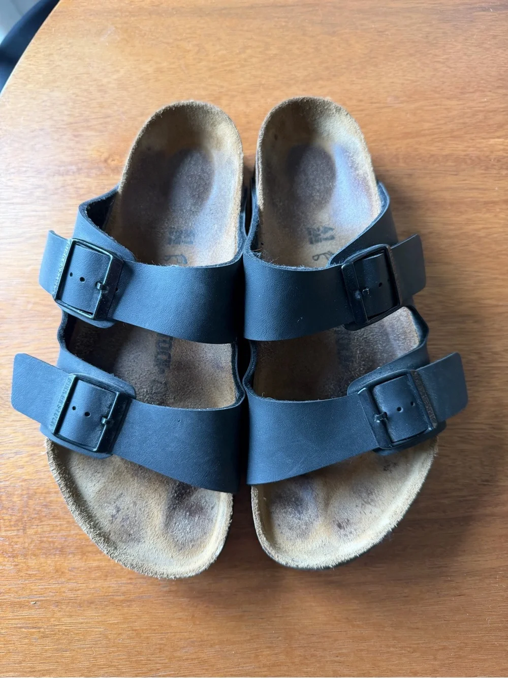 Birkenstock Men's Black Two-Strap Arizona Sandals